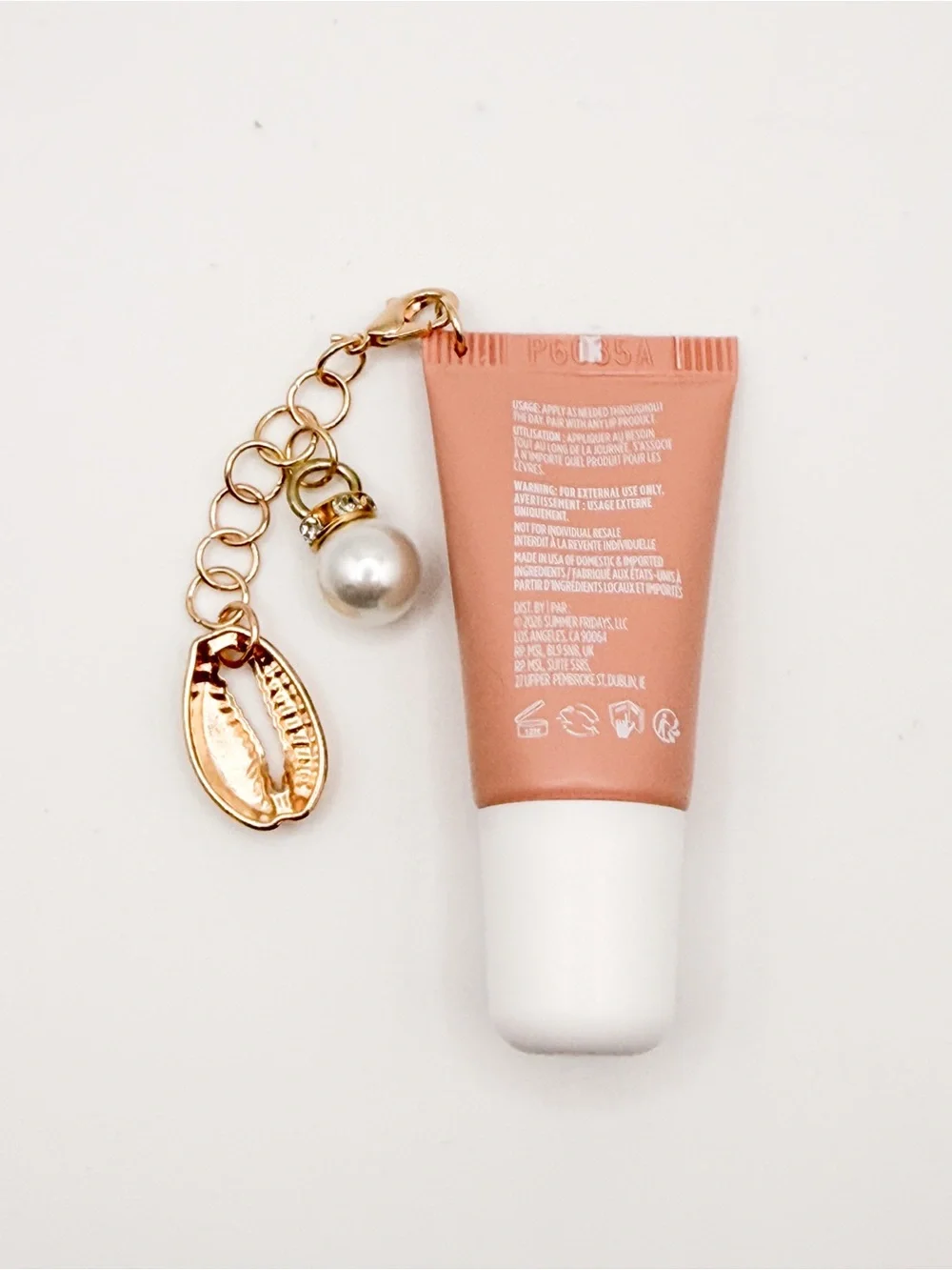 Summer Fridays Sea Salt Caramel Mini Lip Butter Balm + Beach Charm